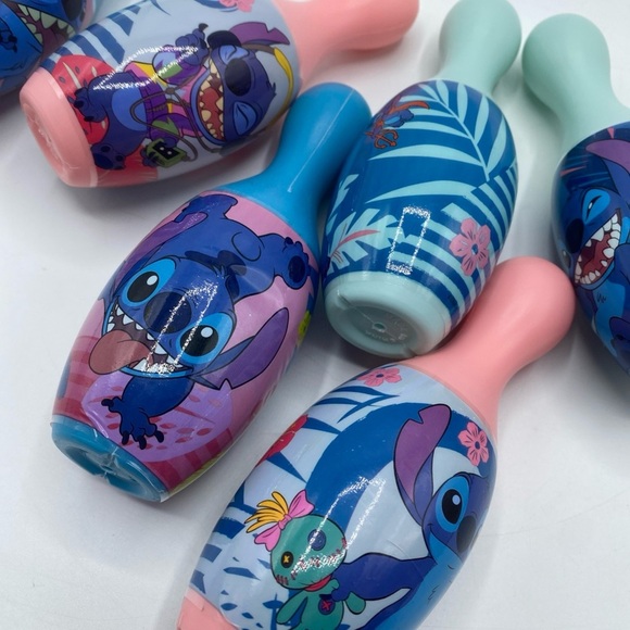 Lilo & Stitch Bowling Set 6 Pins No Ball Plastic Outdoor Or Indoor - Picture 4 of 4